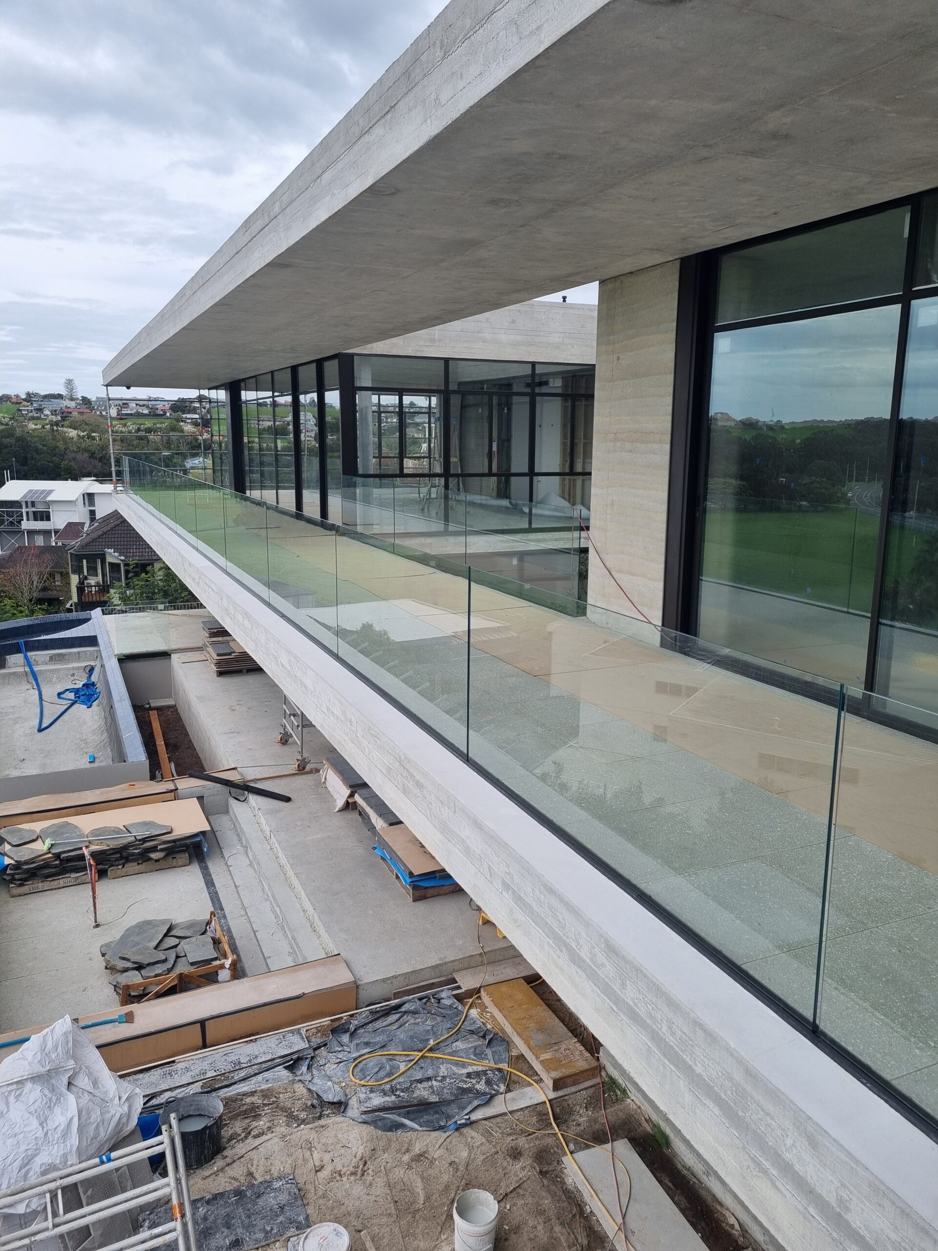 Frameless Glass Balustrade on architectural home